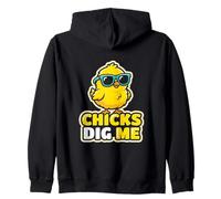 Chicks Dig Me Pâques Humour Vacances Saisonnier Spring Farmer Sweat à Capuche