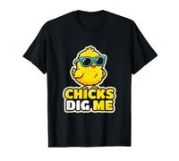 Chicks Dig Me Pâques Humour Vacances Saisonnier Spring Farmer T-Shirt Graphique avec Valeur
