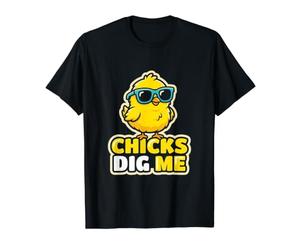 Chicks Dig Me Pâques Humour Vacances Saisonnier Spring Farmer T-Shirt Graphique avec Valeur