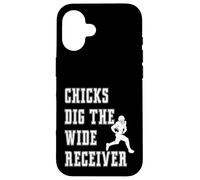 Chicks Dig The Wide Receiver - Inscription Graphique Amusante du Joueur Coque pour iPhone 16