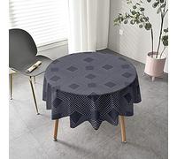 Chickw1 3D Rondes Nappes, Anti Tache Impermeable Style Géométrique Nappe Ronde en Polyester Lavable, Décoration pour Table Ronde Salle Manger/Cuisine/Jardin (Diamant,180cm)