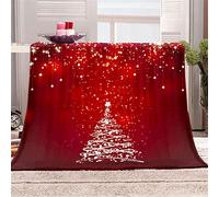 Chickw1 Couverture Plaid Canape en Flanelle, Noël Moelleuse Chaudes Couverture en Polaire Légères Couvertures Couverture lit pour Adultes Enfants Lit ou Canapé (Sapin de Noël,150x180cm)