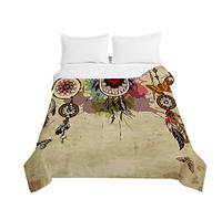 Chickw1 Couvre Lit Matelassé, 3D Capteur de Reve Imprimé Dessus de Lits Hiver Été Couvre-Lits Gaufrée Dessus de Lit Couverture de Lit pour Lit 1-2 Personnes (Style Vintage,230x280cm)