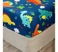 Chickw1 Drap Housse 120x200 Motif Dinosaure Housse de Matelas, Dessin Animé Protection de Matelas 30cm, Antidérapants Résistant aux Rides Drap Housse en Microfibre