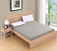 Chickw1 Drap Housse en Microfibre, Couleur Unie Housse de Matelas pour Protection de Matelas Épais - Antidérapants Résistant aux Rides (Grise,80X200X25cm)