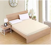 Chickw1 Drap Housse en Microfibre, Couleur Unie Housse de Matelas pour Protection de Matelas Épais - Antidérapants Résistant aux Rides (Beige,140X200X25cm)