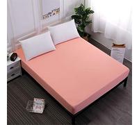 Chickw1 Drap Housse en Microfibre, Couleur Unie Housse de Matelas pour Protection de Matelas Épais - Antidérapants Résistant aux Rides (Rose,80X200X25cm)