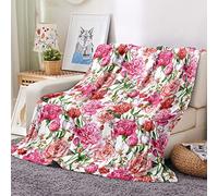 Chickw1 Fleurs Couverture Plaid Canape en Flanelle, Moelleuse Chaudes Couverture en Polaire Légères Couvertures Couverture lit pour Adultes Enfants Lit ou Canapé (Floral,160x200cm)