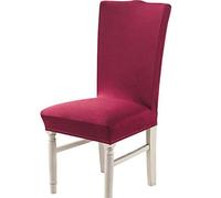 Chickw1 Housse de Chaise Extensible Universelle 1/4/6/10 pièces Extensible Amovible Lavable Durable Moderne Couverture de Chaise pour Maison Bouquet Hôtel Restaurant (Rouge,1 pièce)