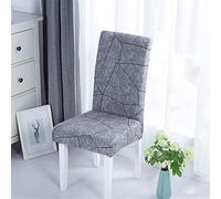 Chickw1 Housse de Chaise Salle à Manger Extensible, Housse de Chaise 1/2/4/6/10 Pieces Stretch Haut Dossier Couverture pour Restaurant Hôtel Jardin Noël Décor (Style Simple,6 Pièces)