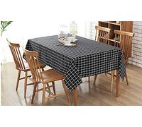 Chickw1 Nappe de Table, Coton et Lin Rectangulaire Tissu Lavable Entretien Facile Résistant Multi-usages Intérieur et Extérieur Anti-Salissure Étanche (90 * 90 cm,Blanc Frais)