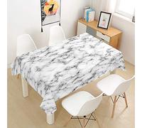 Chickw1 Nappe Rectangulaire Anti Tache Imperméable Lavable Facile D'entretie, Nappe Imprimée Marbre Moderne, Nappe en Polyester, pour Jardins Cuisine Maison (C,140x200cm)