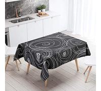 Chickw1 Nappe Rectangulaire Imperméable, Nappe en Polyester l'épreuve de l'huile Antifouling Lavable et Facile d'entretien Table Nappe pour Cuisine Impression de Léopard Camouflage (100x140cm,E)