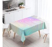 Chickw1 Nappe Rectangulaire Imperméable, Nappe en Polyester l'épreuve de l'huile Antifouling Lavable et Facile d'entretien Table Nappe pour Cuisine Impression de Léopard Camouflage (90x90cm,B)