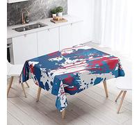 Chickw1 Nappe Rectangulaire Imperméable, Nappe en Polyester l'épreuve de l'huile Antifouling Lavable et Facile d'entretien Table Nappe pour Cuisine Impression de Léopard Camouflage (100x140cm,D)