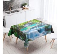 Chickw1 Nappe Rectangulaire Impermeable, Nappe en Polyester l'épreuve de l'huile Antifouling Nappe de Table pour Ménage Basse Cuisine Jardin Motif Floral d'eau (Arbre,140x180cm)
