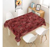 Chickw1 Nappe Rectangulaire Imperméable Style Européen, Nappe en Polyester l'épreuve de l'huile Antifouling Lavable et Facile d'entretien Table Nappe pour Cuisine (90x90cm,F)