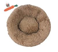 Chickw1 Panier Rond Chien Coussin Chat Panier Donut, pour Chats et aux Petits Chiens de Taille Moyenne Animal Domestique Nest Deep Sleep Pet Matelas Lavable en Peluche (Kaki,40CM)