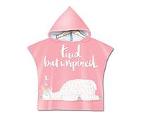 Chickw1 Poncho à Capuche Enfants, Microfibre Serviette avec Capuche Cartoon Peignoir De Séchage Rapide Robe de Bain Plage Poncho de Natation pour Garçons et Filles (Poudre d'alpaga,60 * 80cm)