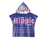 Chickw1 Poncho à Capuche Enfants, Microfibre Serviette avec Capuche Cartoon Peignoir De Séchage Rapide Robe de Bain Plage Poncho de Natation pour Garçons et Filles (Hip hop Violet,60 * 80cm)