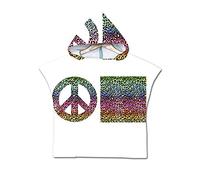 Chickw1 Poncho à Capuche Enfants, Microfibre Serviette avec Capuche Cartoon Peignoir De Séchage Rapide Robe de bain Plage Poncho de Natation pour Garçons et Filles (60 * 80cm,Série Léopard)