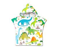 Chickw1 Poncho à Capuche Enfants, Microfibre Serviette avec Capuche Cartoon Peignoir De Séchage Rapide Robe de bain Plage Poncho de Natation pour Garçons et Filles (60 * 80cm,Paradis des dinosaures)