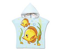 Chickw1 Poncho de Bain à Capuche pour Enfants - Microfibre Serviette de Plage Cape Super Doux pour Filles Garçons de 2 à 8 Ans