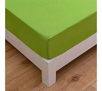 Chickw1g Drap Housse 150x200, Vert Herbe Housse de Matelas en Microfibre pour 30cm Protection de Matelas Épais - Couleur Unie et Antidérapants Résistant aux Rides