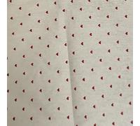 Chickwin 100 * 150cm Tissus Couture, Coton Tissu Patchwork Bricolage Textile pour Fait Main et Loisirs Creatifs Ideal, Vetements Ameublement Accessoires, Projets de DIY (Cœur rouge)