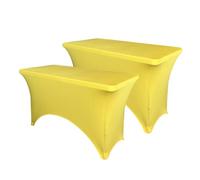 Chickwin 2pcs Nappe Rectangulaire Exterieur Extensible Spandex (731 Jaune,8FT-244x76x76cm)