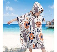 Chickwin Animal Poncho à Capuche Enfants, Microfibre Serviette avec Capuche Peignoir De Robe de Bain Plage Poncho de Natation pour Garçons et Filles (65x75cm,Lapin)