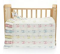 Chickwin Bébé Couverture 6 Couches Mousseline de Coton Super Absorbant Doux Serviettes de Bain Nouveau-Né Emmaillotage Couverture Couvertures de lit Poussette de Bébé (Hélicoptère,110x110cm)