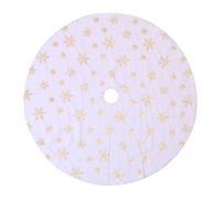 Chickwin Cache Pied Sapin de Noel, Peluche Blanc Jupe de Sapin de Noël, 60cm 80cm 90cm 100cm 120cm Couverture Décorations Xmas pour d'Intérieur, Fêtes d'hiver (A Or,60cm)