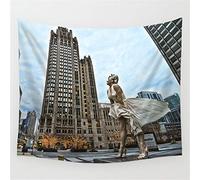 Chickwin Chickw1 Tapisserie Murale Nature, 3D Paysage Bâtiment Ville Imprimé Grande Taille Art Home Chambre Décoratives pour Nordique Parfait Décoration Salon à Coucher (130×150cm,Style 4)