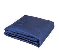 Chickwin Couvre Lit 1 2 Personne Satin Réversible Doux Été Couvre-lit Couverture Matelassée, Jeté de Lits Canapé Dessus de Lit pour Lits Simples et Doubles (Bleu foncé,220x260cm)