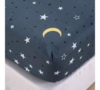 Chickwin Drap Housse 150x190/200 cm avec Bonnet 30 cm, Bleu Drap Housse Enfant- Matelas Epais 2 Personnes, Microfibre Brossée avec Une Rebord Élastique