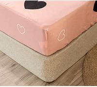 Chickwin Drap Housse 90x190/200 cm avec Bonnet 30 cm, Rose - Enfant Matelas Epais 1 Personne, Microfibre Brossée avec Rebord Élastique