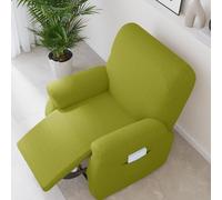 Chickwin Housse Fauteuil Relax 1/2/3 Place, Jacquard Housse pour Fauteuil Relax avec Poche Latérale, Housse de Fauteuil Relax Inclinable Electrique Lavable (1 Place,Vert Fruit)