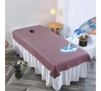 Chickwin Housse Table Massage avec Trou, Preuve de l'eau Housse Table de Massage Doux, Drap Housse Table de Massage Réutilisables, Drap de Salon de Coiffure pour Spa (Haricot,200x90cm)