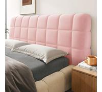 Chickwin Housse Tête de Lit Extensible, Housse Tête Lit Matelassé Moderne Élastique Doux 120-220cm Couleur Unie Bed Headboard Cover Universelle Antipoussière Lavable (Rose,160cm)
