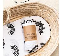 Chickwin Langes Bébé en Mousseline de Coton, Couvertures d?emmaillotage pour Bébé, Serviettes de Bain Mousseline Grand Ultra Doux, Multi usages, Adapté pour Nouveau-nés (Arc-en-ciel B,120x120cm)