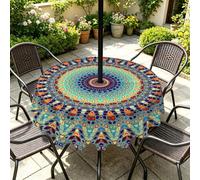 Chickwin Nappe Ronde Imperméable Trou de Parasol (Mandalas 4,122cm)