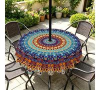 Chickwin Nappe Ronde Imperméable Trou de Parasol (Mandalas 5,152cm)