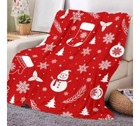 Chickwin Noël Plaid Polaire Plaid Canape Rouge Blanc Couverture Polaire en Flanelle Douce Chaude Couvre Lit 1/2 Personnes Jeté de Canapé Moelleuse Dessus de lit Canapé lit (70x100cm,Dessin animé)