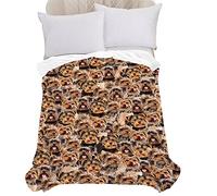 Chickwin Plaid Couverture Polaire, 3D Chien Kawaii Couverture en Flanelle Chaudes Légères Douce Couvertures Toutes Saisons Jete de Canape pour Voyager, Lit ou Canapé (150x200cm,Yorkshire Terrier)