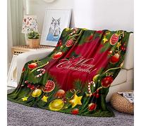 Chickwin Plaid Couverture Polaire, 3D Noël Couverture en Flanelle Douce Chaudes Légères Couvertures Toutes Saisons Jete de Canape pour Voyager, Lit ou Canapé (150x180cm,Étoile Jaune)