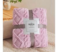 Chickwin Plaid Couverture Polaire Chaud Doux Classic Couverture en Flanelle Plaid Canape Confortable Couverture en Peluche Couverture lit 1/2 Personnes Jete de Canape (100x150cm,Violet)