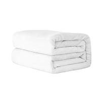 Chickwin Plaid Couverture Polaire, Couleur Unie Couverture en Flanelle Douce Chaudes Légères Couvertures Toutes Saisons Jete de Canape pour Voyager, Lit ou Canapé (70x100cm,Blanc)