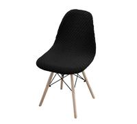 Chickwin Plaid Jacquard Housse de Chaise Scandinave Lot de 1 2 4 6, Housses de Chaise Coquille Extensible Couverture de Chaise Élastique Couvre Chaise Salle à Manger (Noir,4 Pièces)