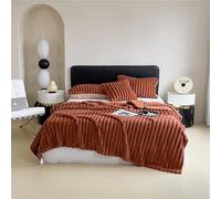 Chickwin Plaid Polaire Plaid Canape Couleur Unie Couverture Polaire en Flanelle Douce Chaude Couvre Lit 1/2 Personnes Jeté de Canapé Moelleuse Dessus de lit Canapé lit (150x200cm,Brun Caramel)